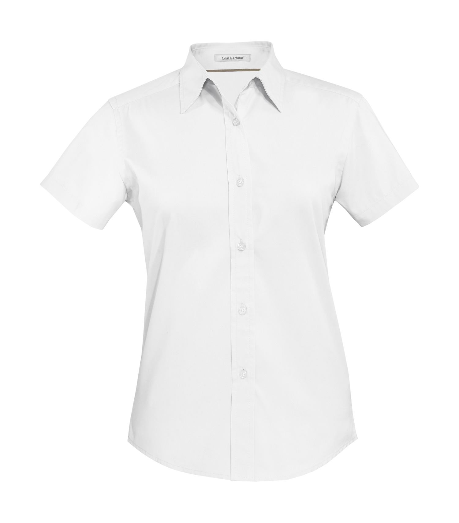 Coal Harbour® L510 DISCONTINUED COAL HARBOUR® EASY CARE BLEND SHORT SLEEVE WOVEN LADIES' SHIRT — White
